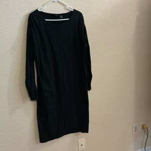J Crew 100 % cotton long sleeve shift dress size M